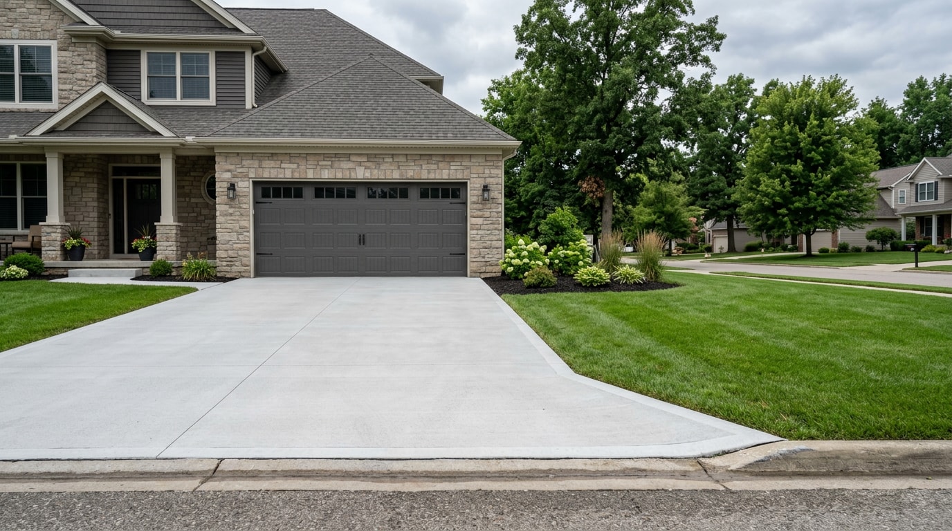 Newly resurfaced concrete driveway in Sparta, MI Newly resurfaced concrete driveway in Sparta, MI